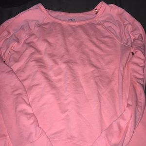 Neon pink long sleeve athletic sweater